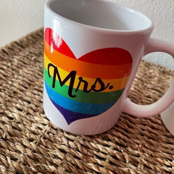 Rock Paper Scissors Mrs Mrs Rainbow Pride Mug Set - Picture 2 of 11